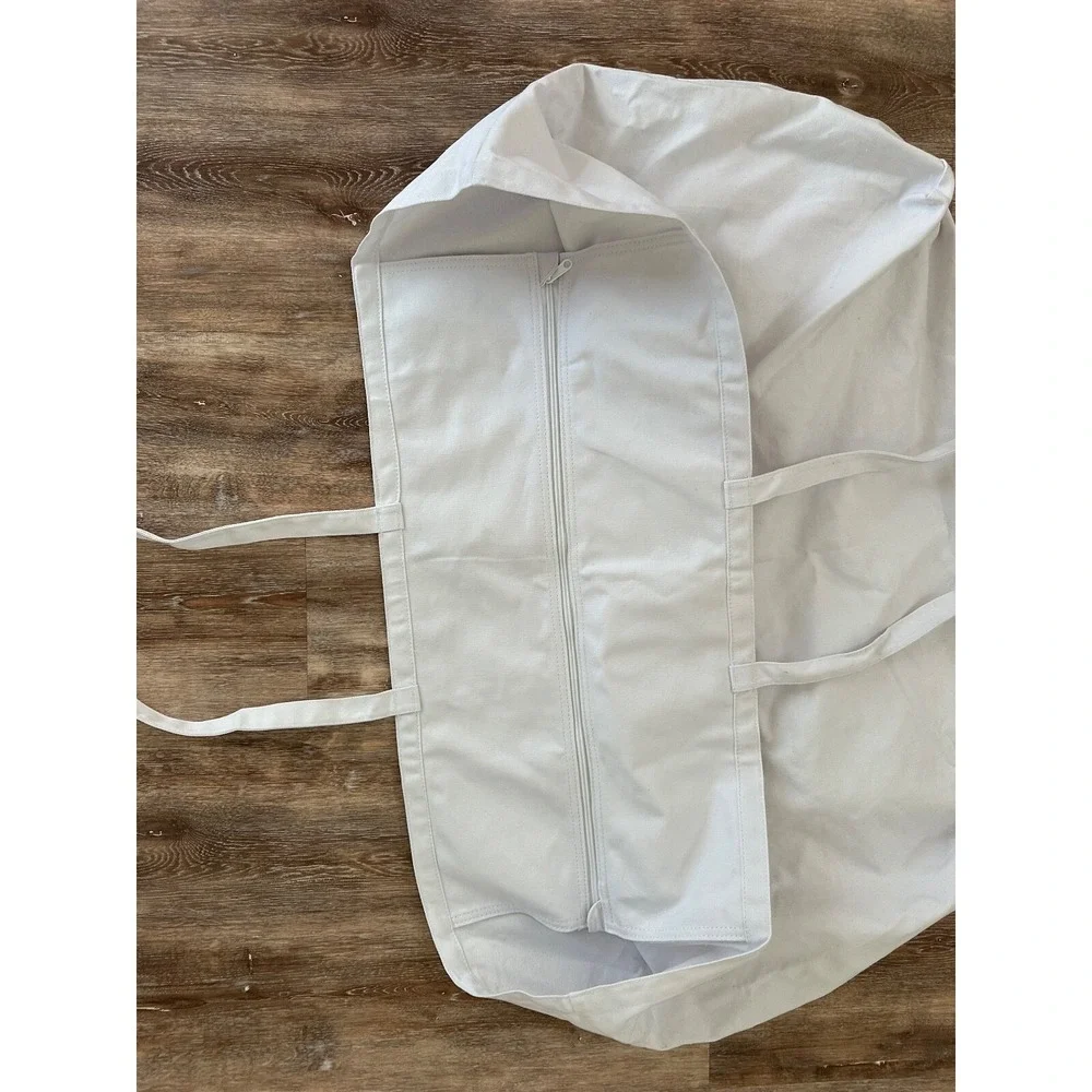 Away Travel  XL tote bag White Dust Cover Cotton Fabric Zipper 11x24x20